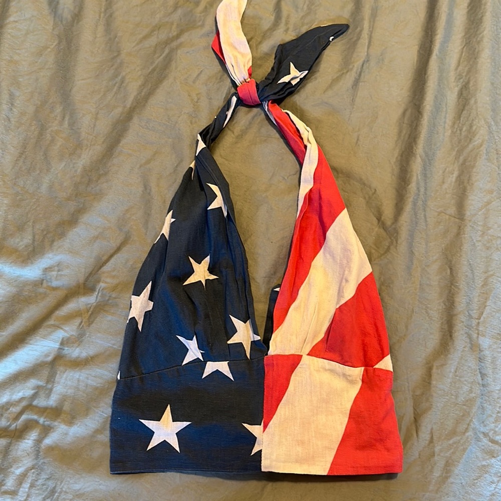 American flag halter top